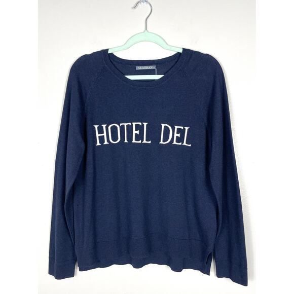 Alashan Cashmere Hotel Del Coronado Sweater Blue Medium Luxury Beach Resort - Picture 2 of 9